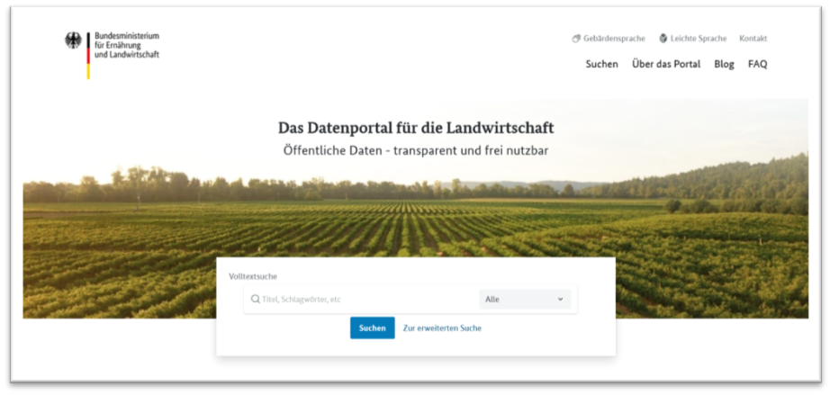 Startseite Landwirtschaftsdaten